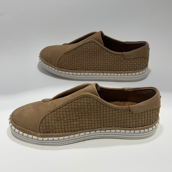 J Slides Kayla Woven Tan Slip On Platform Sneakers Woman Size 8M - Picture 5 of 8